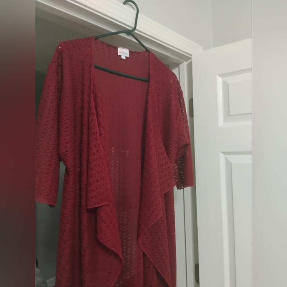 LuLaRoe Deep Red Women's Cardigan